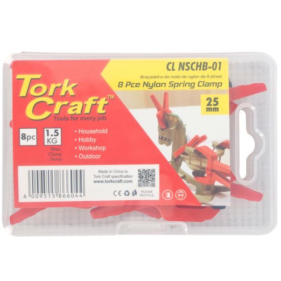 Clamp Spring Nylon 25mm 8pce Set